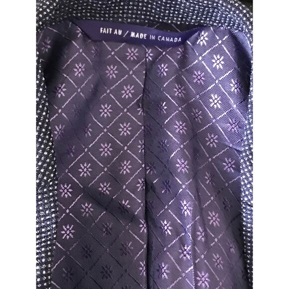 Ted Baker Endurance Jarrett Navy Blue Tweed Wool Blazer Sports Jacket Size 38R - Picture 9 of 12